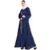 Umbrella abaya with simple stonework- Navy Blue